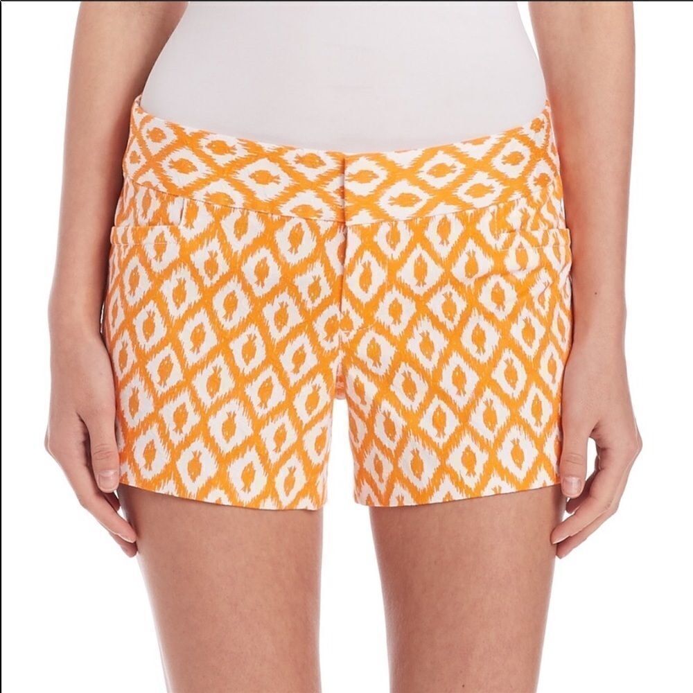 LILLY PULITZER | Orange & White Fish Print Ellie Shorts Women’s Size 00